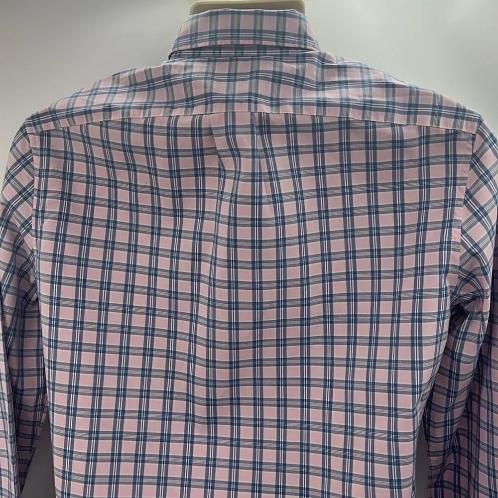 J Crew Secret Wash Slim fit plaid long sleeve button up shirt small